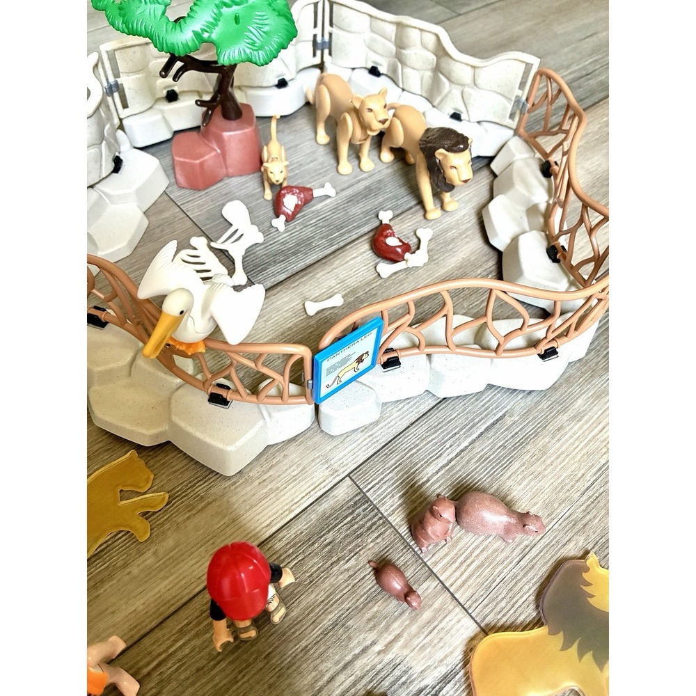 PLAYMOBIL Large City Zoo Incomplete Set + Vintage 1990s People Figures - Picture 15 of 16